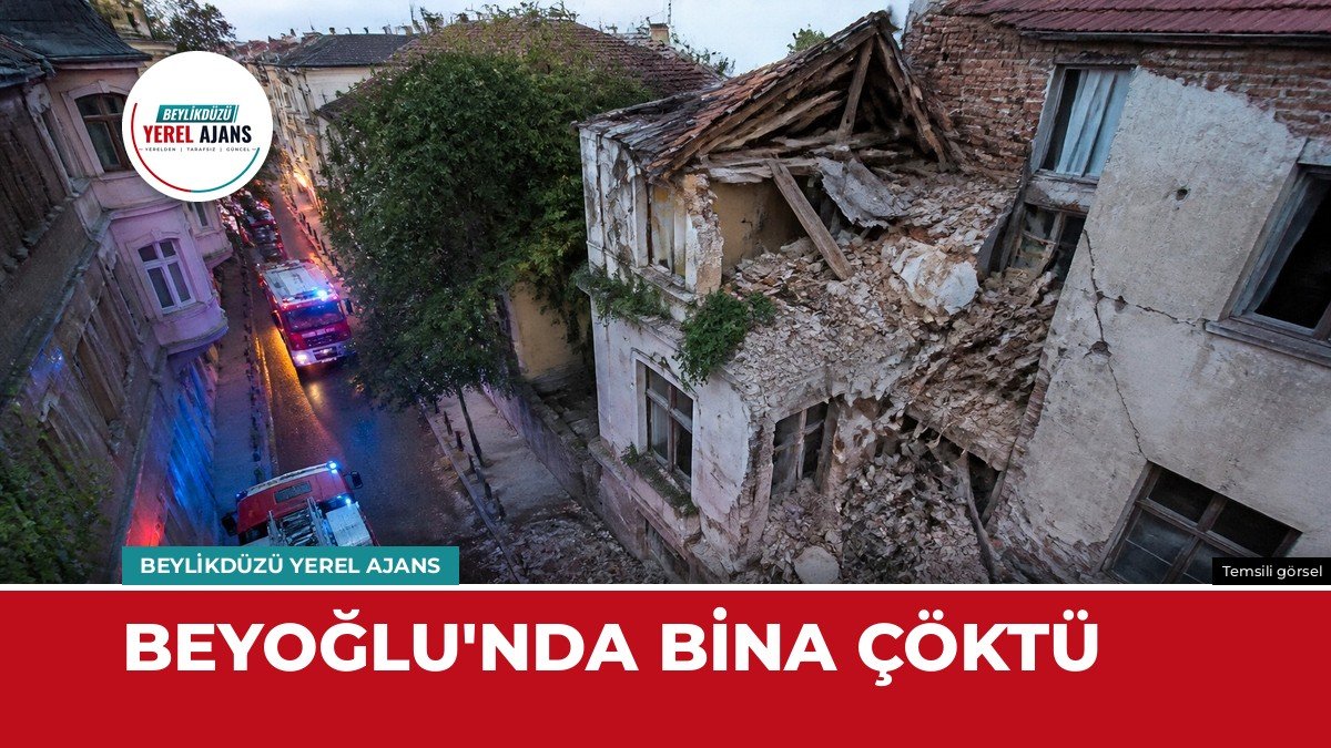 Beyoğlu’nda 5 katlı metruk bina çöktü, can kaybı yaşanmadı