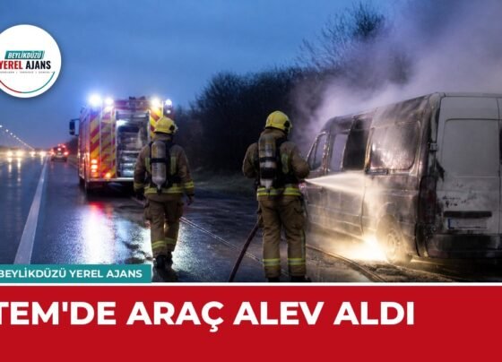 TEM Otoyolu'nda hafif ticari araç yandı, Edirne yönü yoğunlaştı – temsili görsel